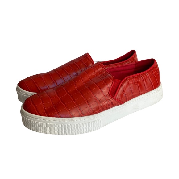 Sam Edelman Lacey Croc Embossed Slipon Shoes Sz 11 - Picture 2 of 7